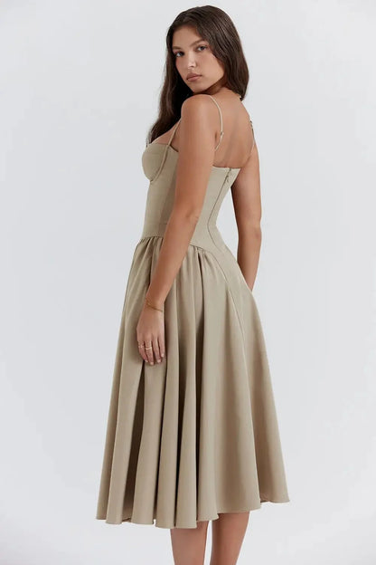 Celine Corset Midi Dress