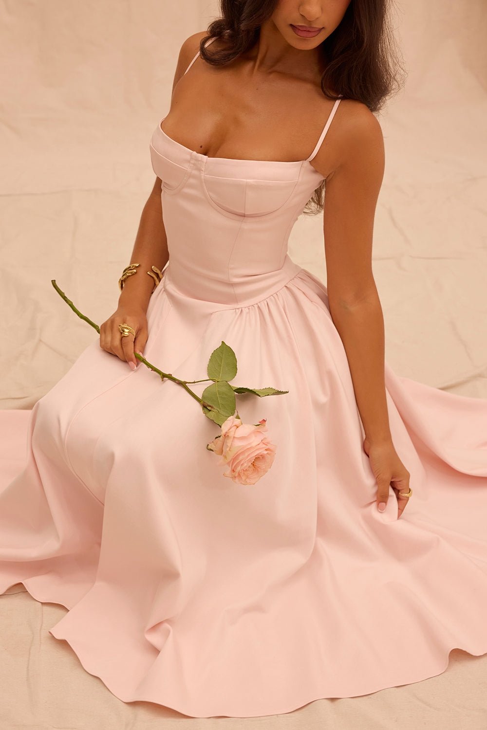 Celine Corset Midi Dress